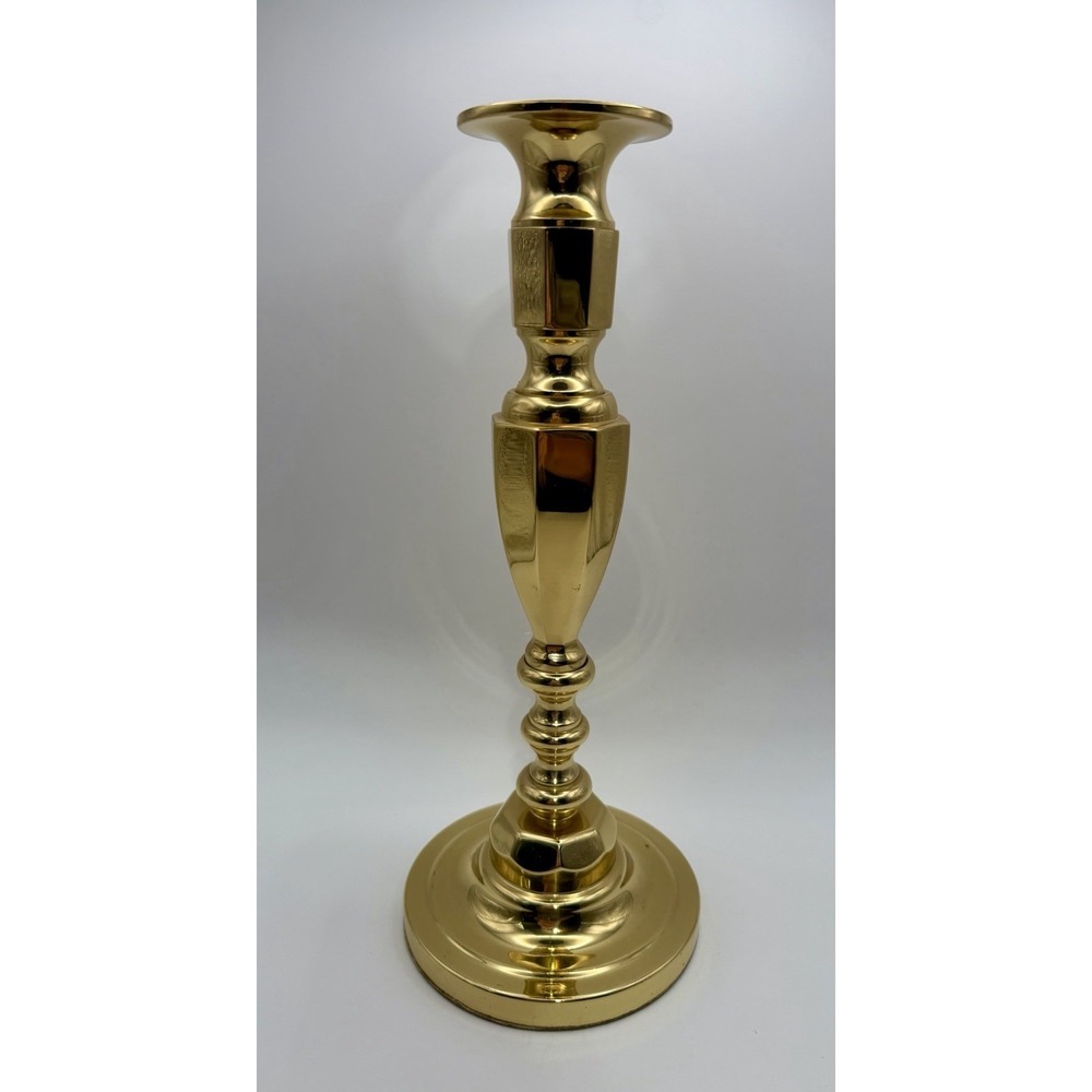 Vintage Baldwin Brass Candlestick Pillar Hand Forged Solid Brass 11"